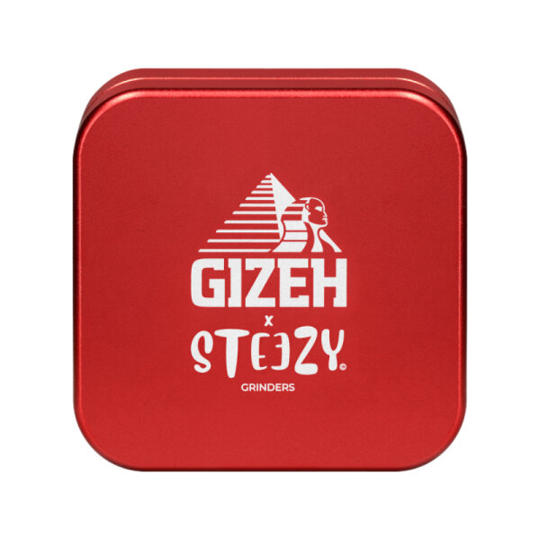 Steezy Grinder Alu 63mm - 2Parts GIZEH x Steezy Red (1 Stk)