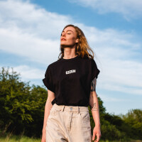 GIZEH Oversized-Shirt, classic black