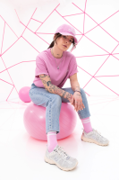 GIZEH Socks, Oldschool weiss/pink 39-42