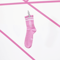 GIZEH Socken 43-46 - Oldschool weiss/pink (1 Stk)