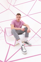 GIZEH Socken 43-46 - Oldschool weiss/pink (1 Stk)