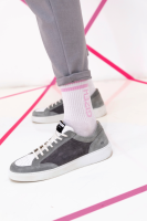 GIZEH Socken 43-46 - Oldschool weiss/pink (1 Stk)