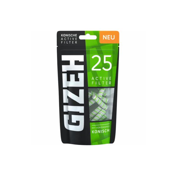 GIZEH Active Filter Konisch 25er ( 1 Beutel )