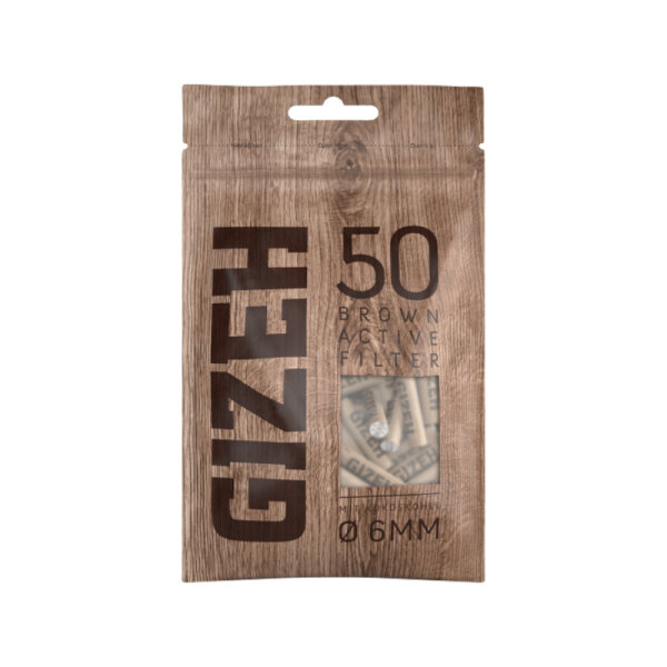 GIZEH BROWN Active Filter 6mm 50er {1 Beutel}