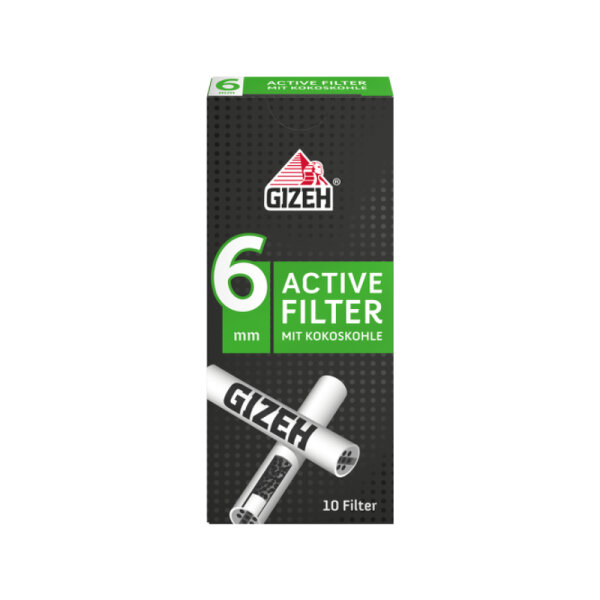 GIZEH BLACK® Active Filter 6mm {5 x 10er Pack}