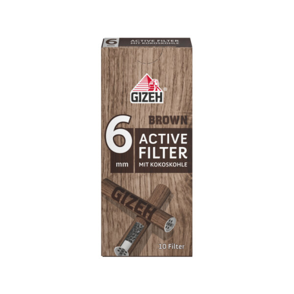 GIZEH BROWN Active Filter 6mm {5 x 10er Pack}