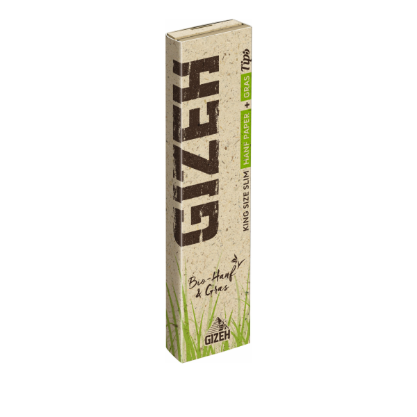 GIZEH Hanf & Gras King Size Slim + Tips {5er Pack}