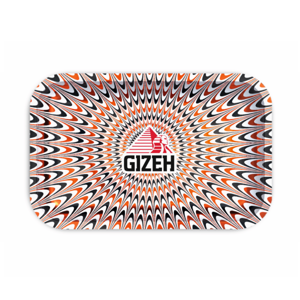 GIZEH Rolling Tray “Trippy” – red-white {M}