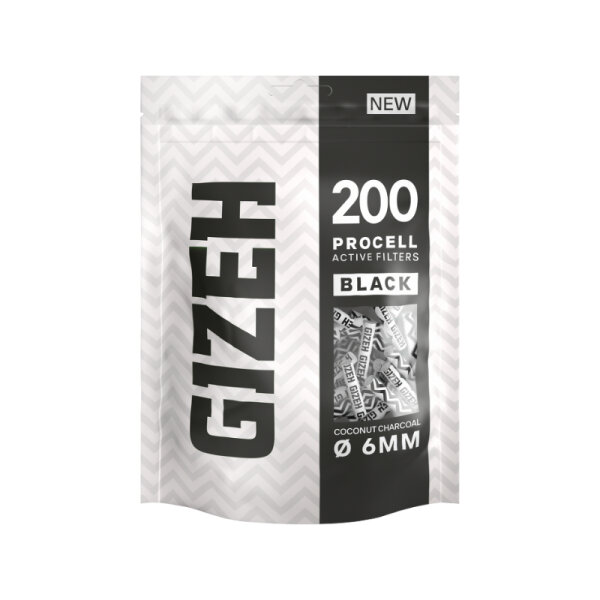 GIZEH ActiveFilter 6mm - ProCell Black (1 x 200Stk)