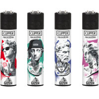 GIZEH Clipper Feuerzeug Softflame - Statues (1 x 4Stk)