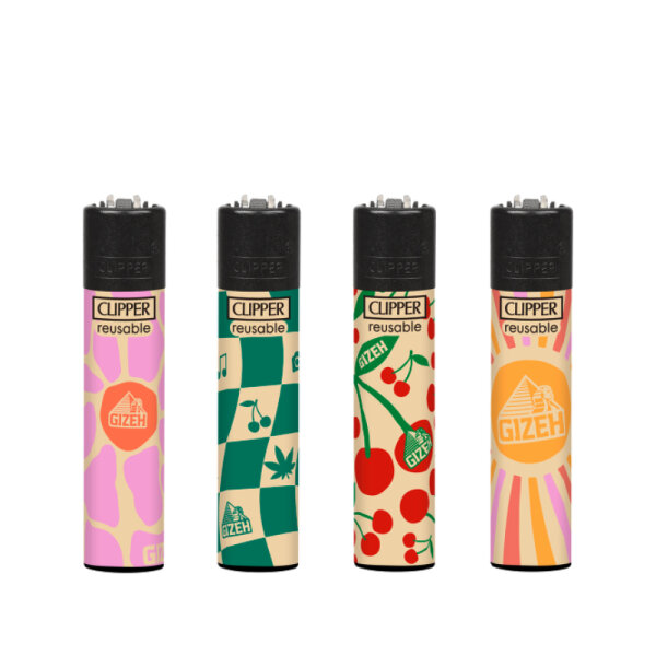 GIZEH Clipper Feuerzeug Softflame - Cherry (1 x 4Stk)